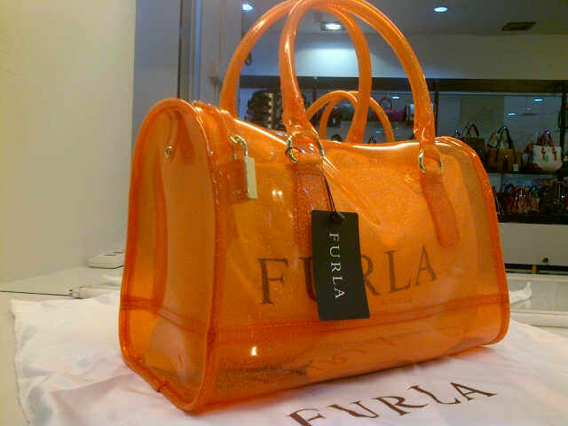 Tas Furla Glitter Transparant Premium (kode FUR021) Orange